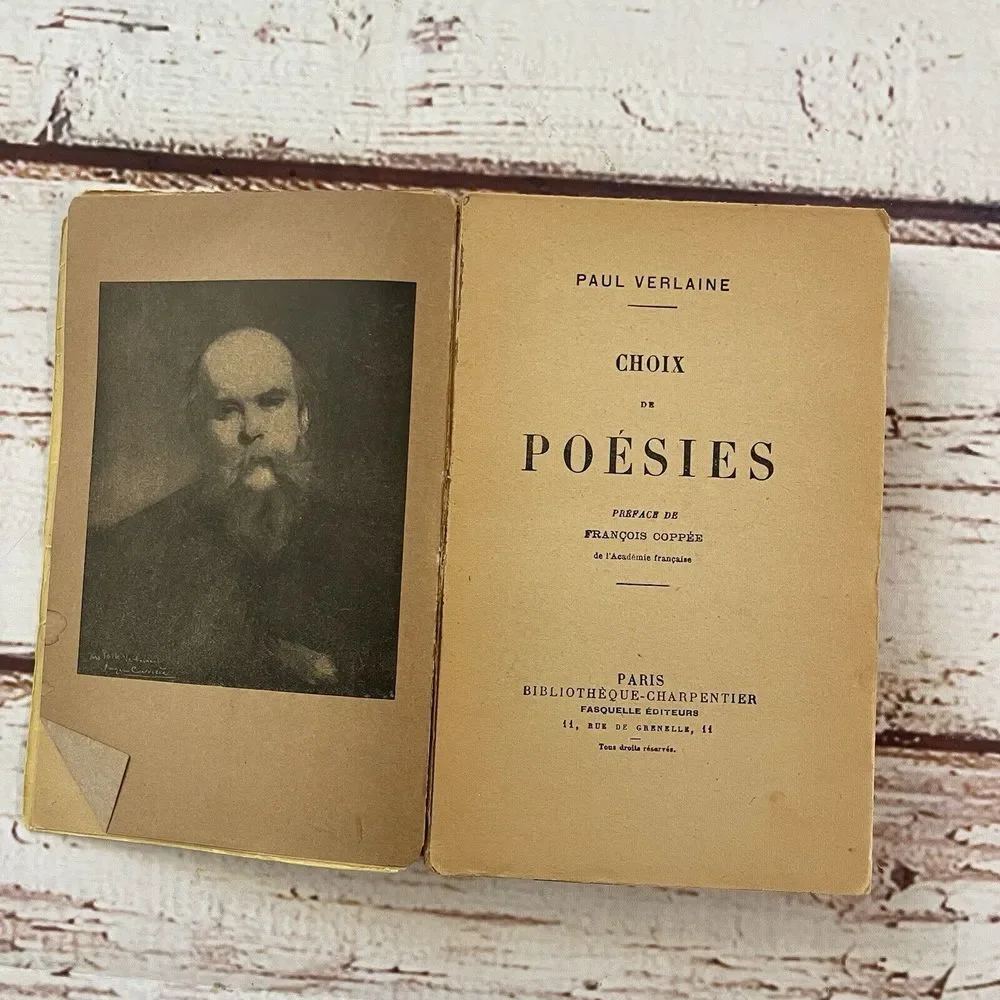 Vintage Paul Verlaine Poetries Selected Pieces French Literature Book 1926‎